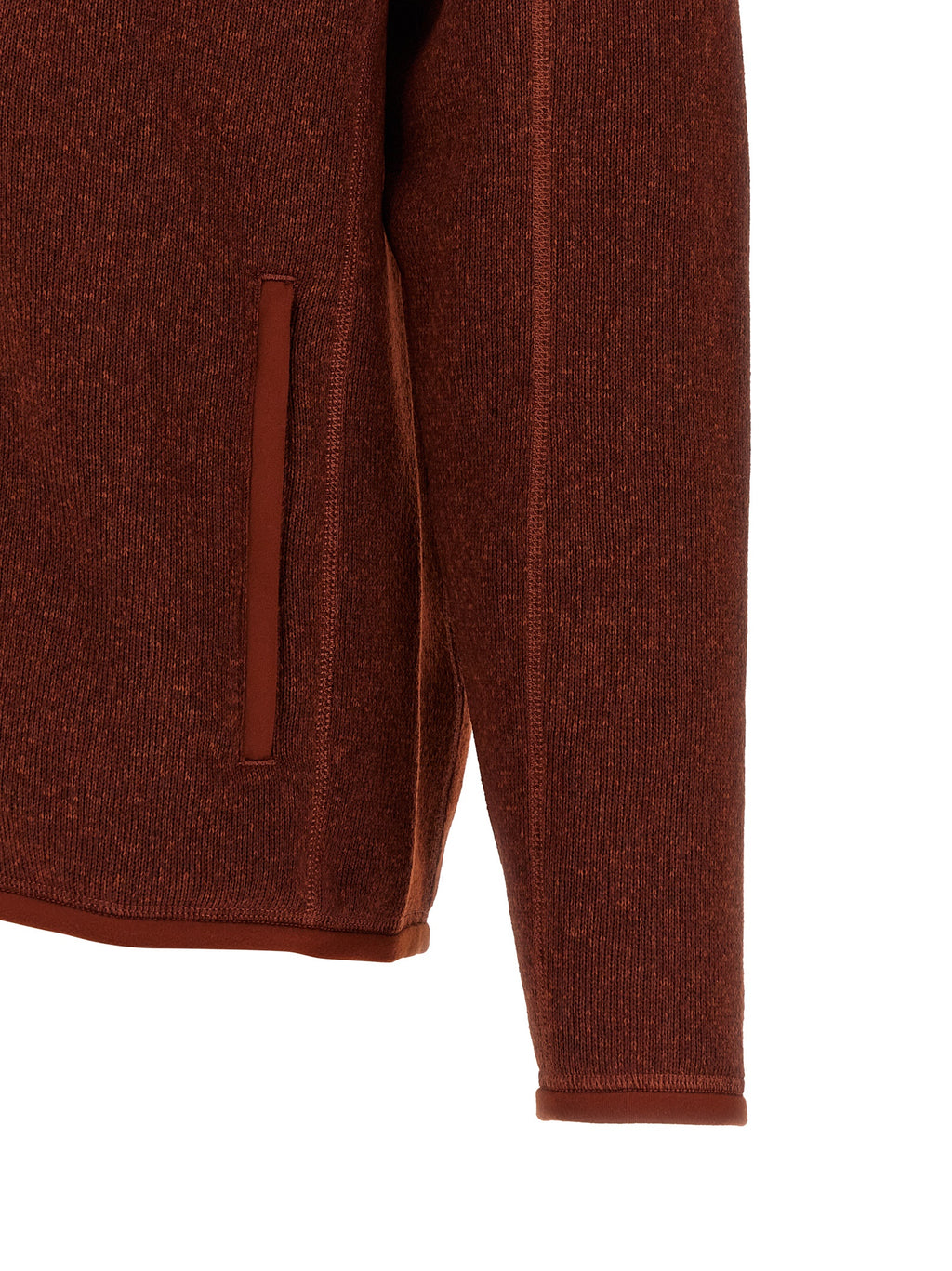 Rote Polyester-Jacke in voller Länge