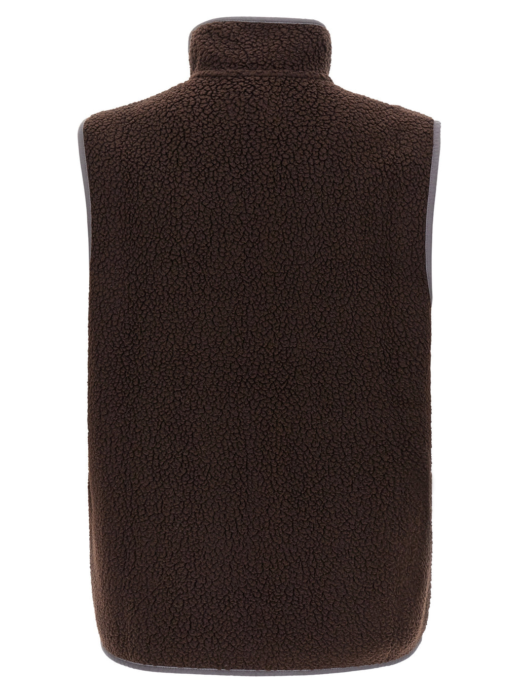 Braune ärmellose Jacke aus Polyester
