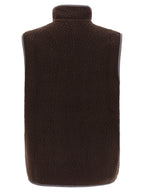 Braune ärmellose Jacke aus Polyester