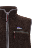 Braune ärmellose Jacke aus Polyester