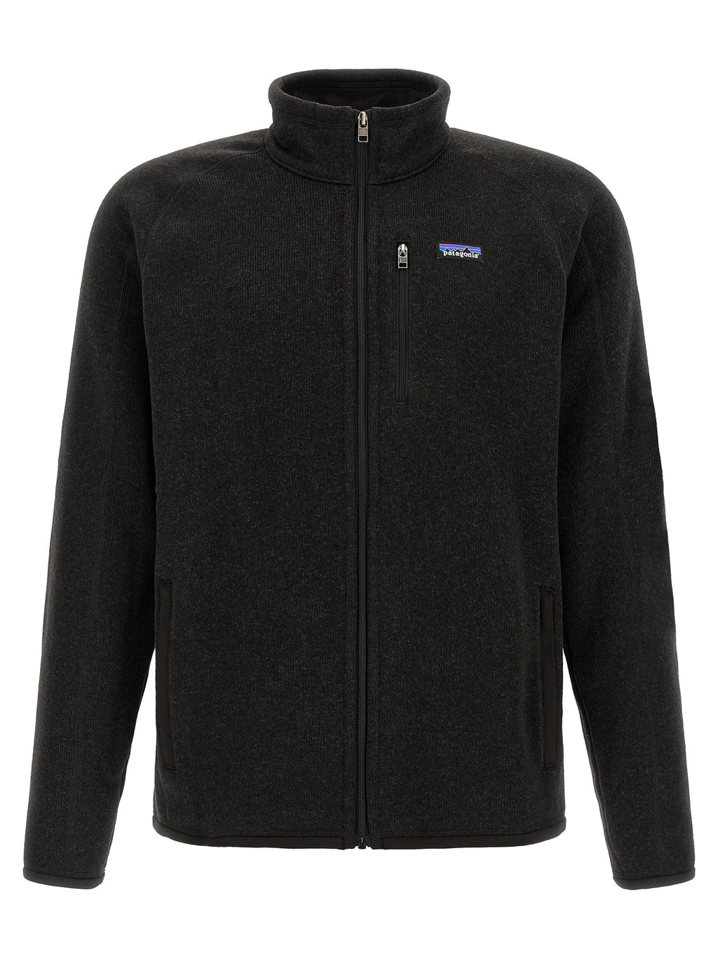 Schwarze Polyester-Jacke in voller Länge