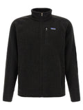 Schwarze Polyester-Jacke in voller Länge