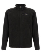 Schwarze Polyester-Jacke in voller Länge