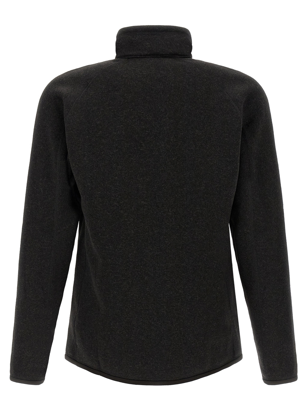 Schwarze Polyester-Jacke in voller Länge