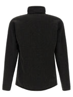 Schwarze Polyester-Jacke in voller Länge