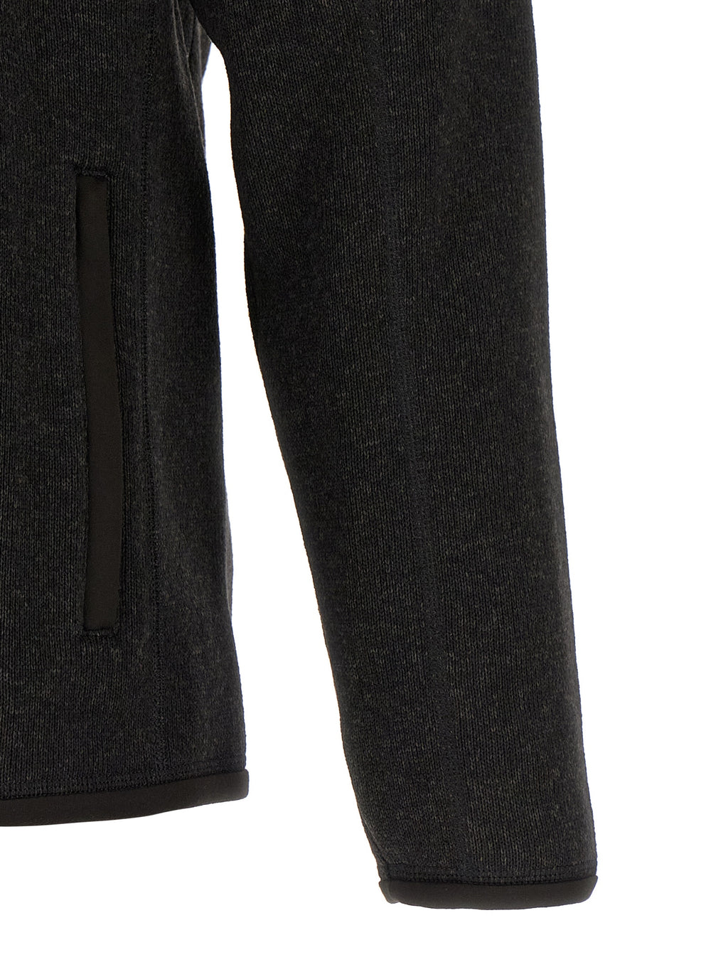 Schwarze Polyester-Jacke in voller Länge