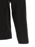 Schwarze Polyester-Jacke in voller Länge