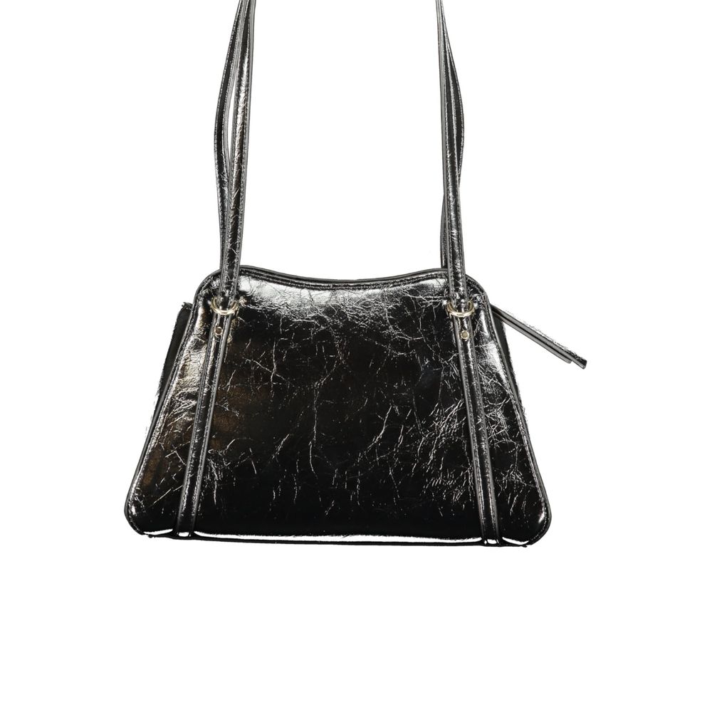 Schwarze Handtasche aus Polyethylen
