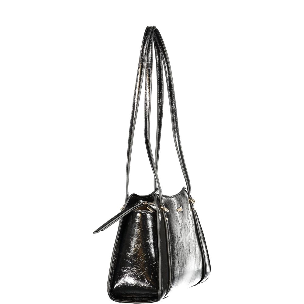 Schwarze Handtasche aus Polyethylen