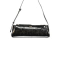 Schwarze Damen-Handtasche aus Polyurethan
