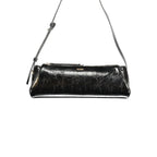 Schwarze Damen-Handtasche aus Polyurethan