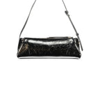Schwarze Damen-Handtasche aus Polyurethan