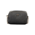 Schwarze Damen-Handtasche aus Polyurethan