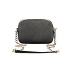Schwarze Damen-Handtasche aus Polyurethan