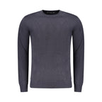 Blauer Wollpullover