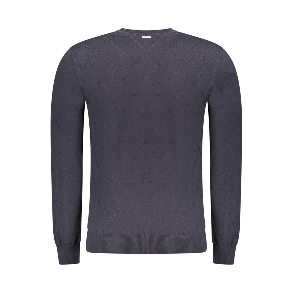 Blauer Wollpullover