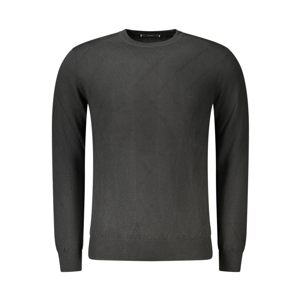 Schwarzer Wollpullover
