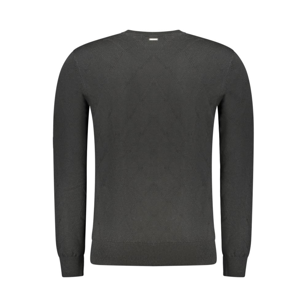 Schwarzer Wollpullover