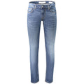 Blaue Baumwoll-Skinny-Jeans