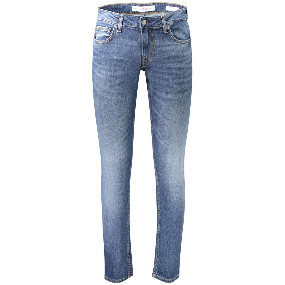 Blaue Baumwoll-Skinny-Jeans