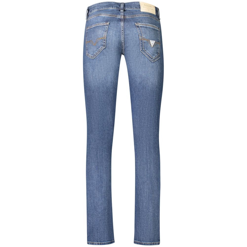 Blaue Baumwoll-Skinny-Jeans
