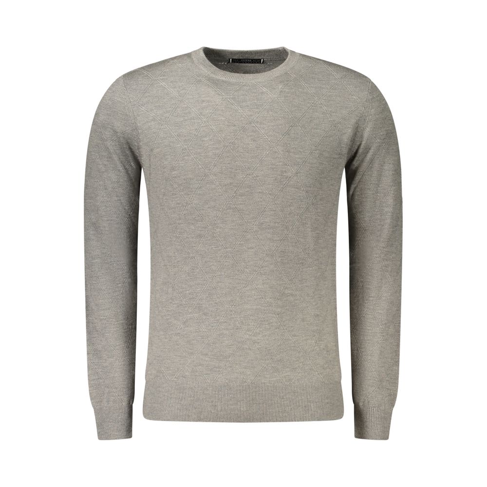 Grauer Wollpullover