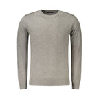 Grauer Wollpullover
