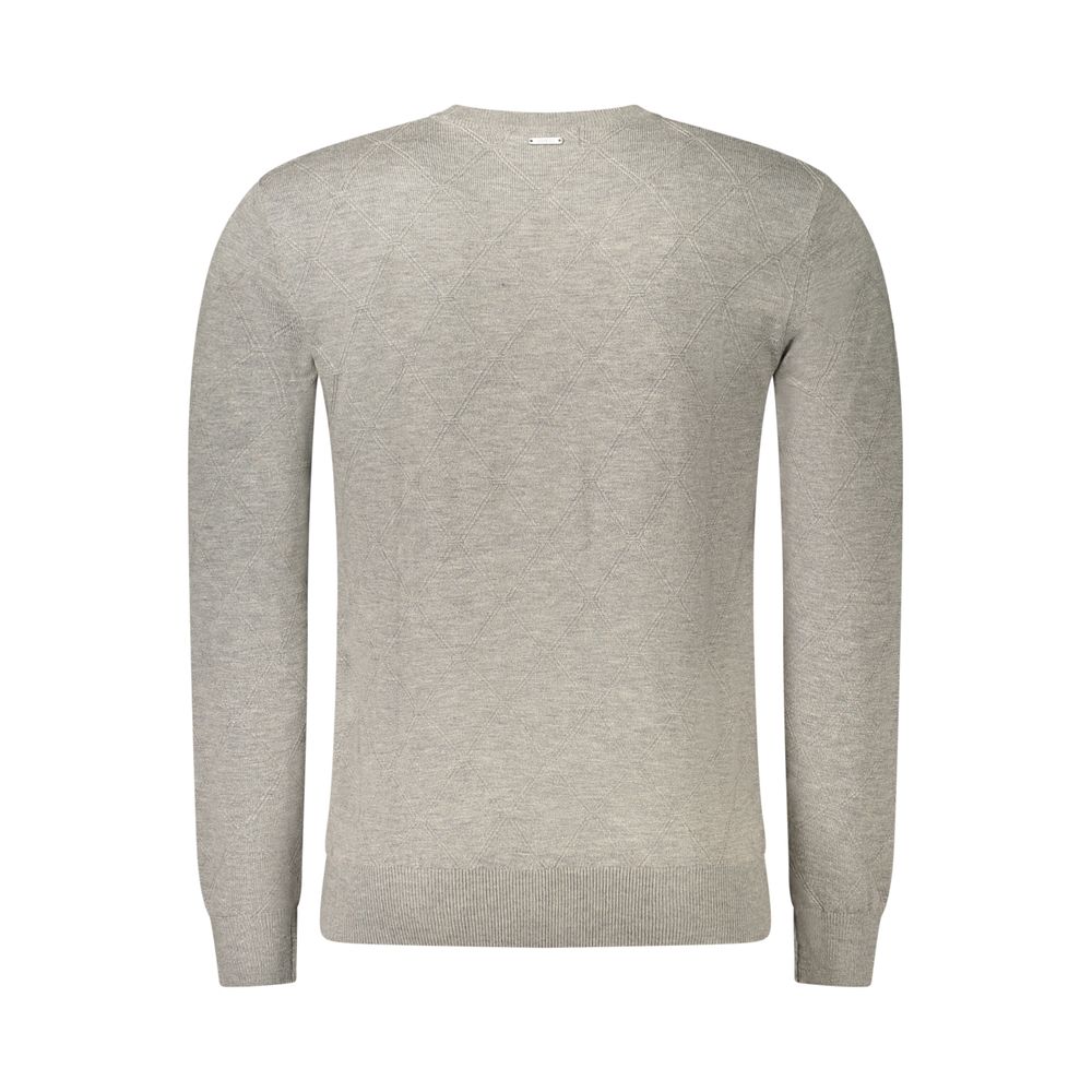 Grauer Wollpullover