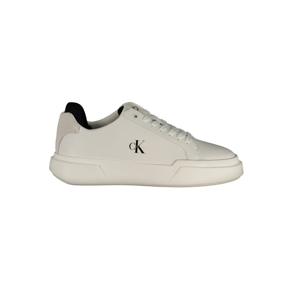 Weiße Sneaker aus Polyester im Athletic-Stil