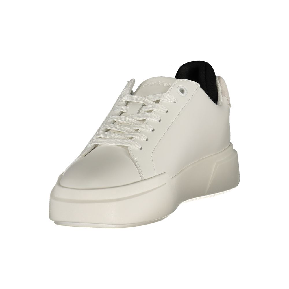 Weiße Sneaker aus Polyester im Athletic-Stil