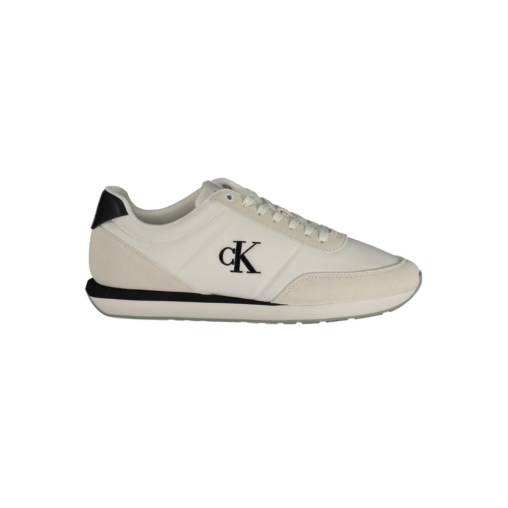 Weiße Sneaker aus Polyester im Athletic-Stil