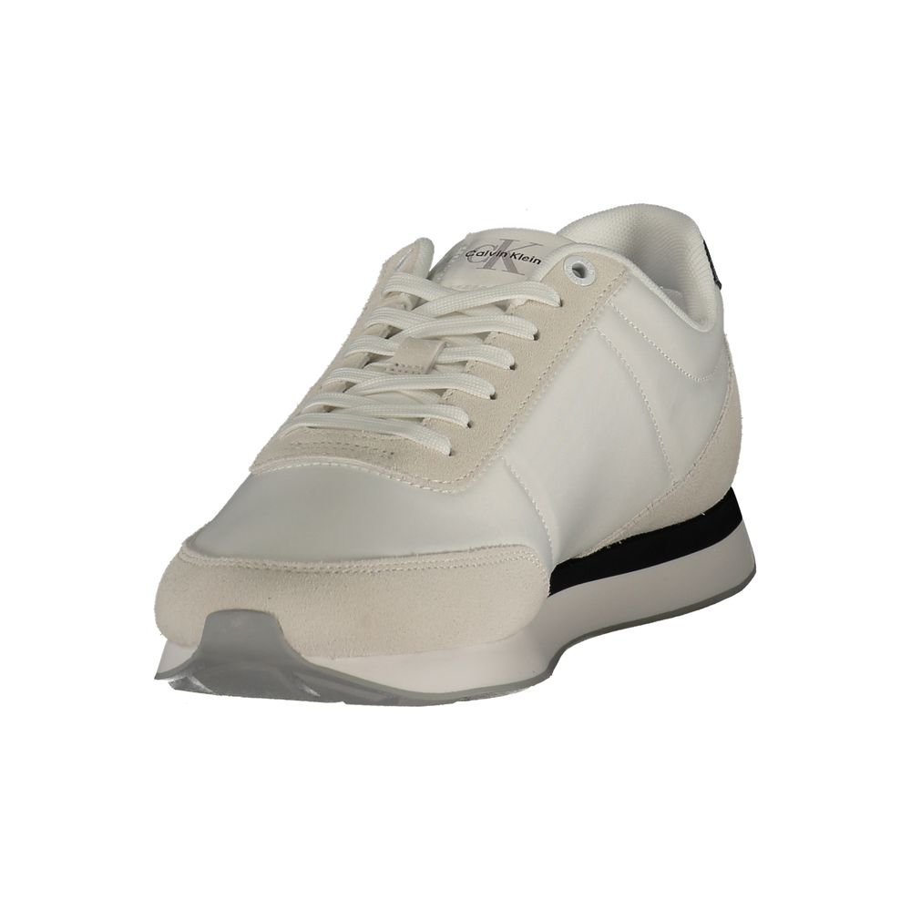Weiße Sneaker aus Polyester im Athletic-Stil