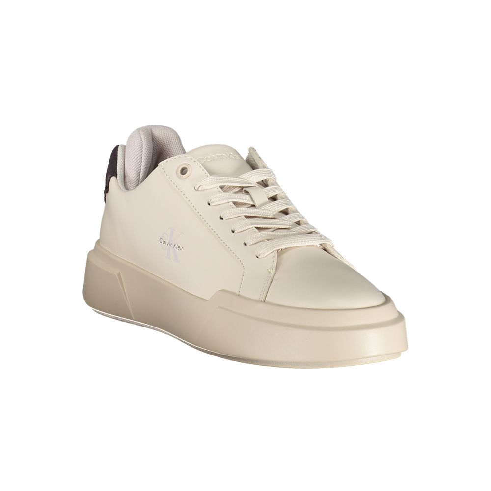 Weiße Sneaker aus Polyester im Athletic-Stil