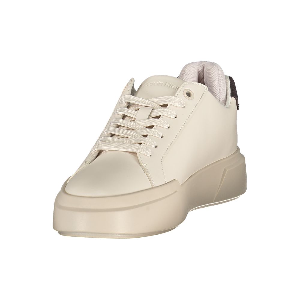 Weiße Sneaker aus Polyester im Athletic-Stil