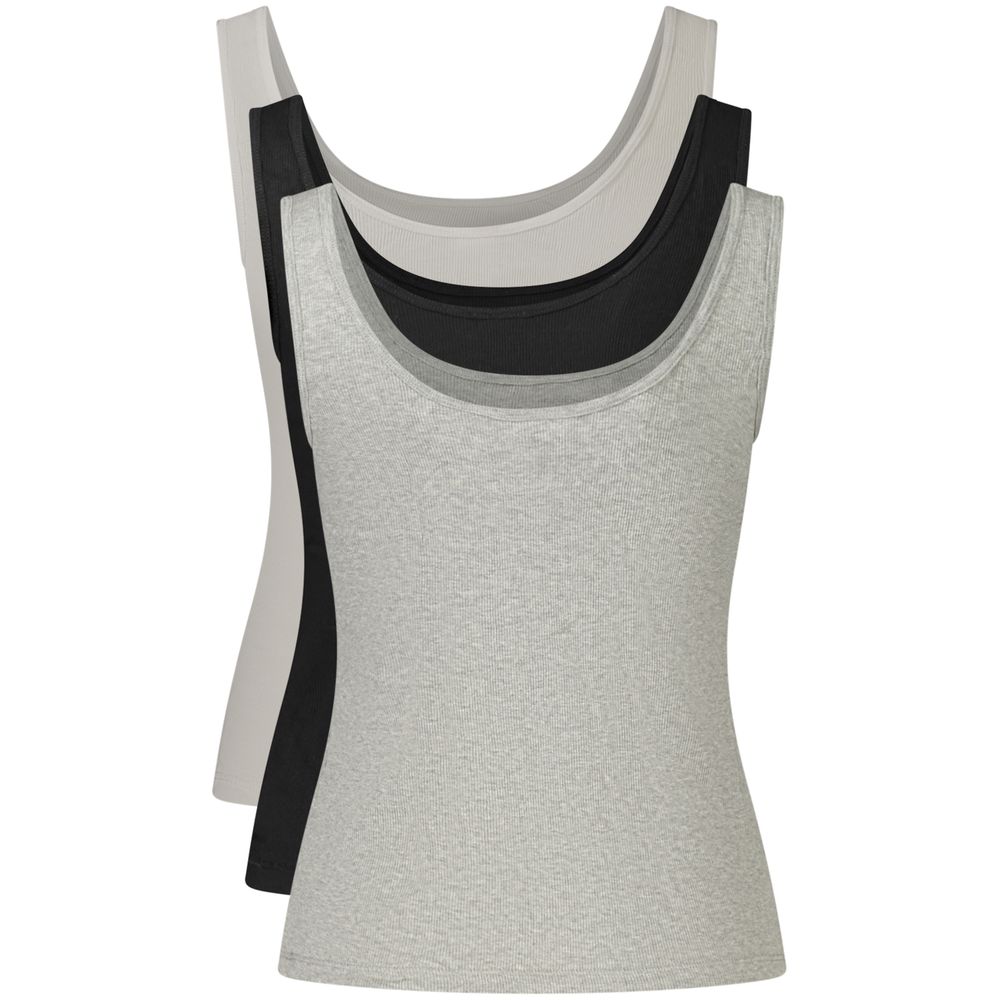 Schwarze Baumwoll-Tanktops