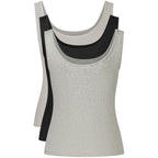 Schwarze Baumwoll-Tanktops