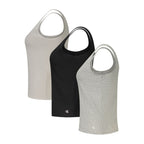 Schwarze Baumwoll-Tanktops