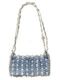 Schultertasche aus blauem Harz Paco Rabanne