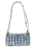 Schultertasche aus blauem Harz Paco Rabanne
