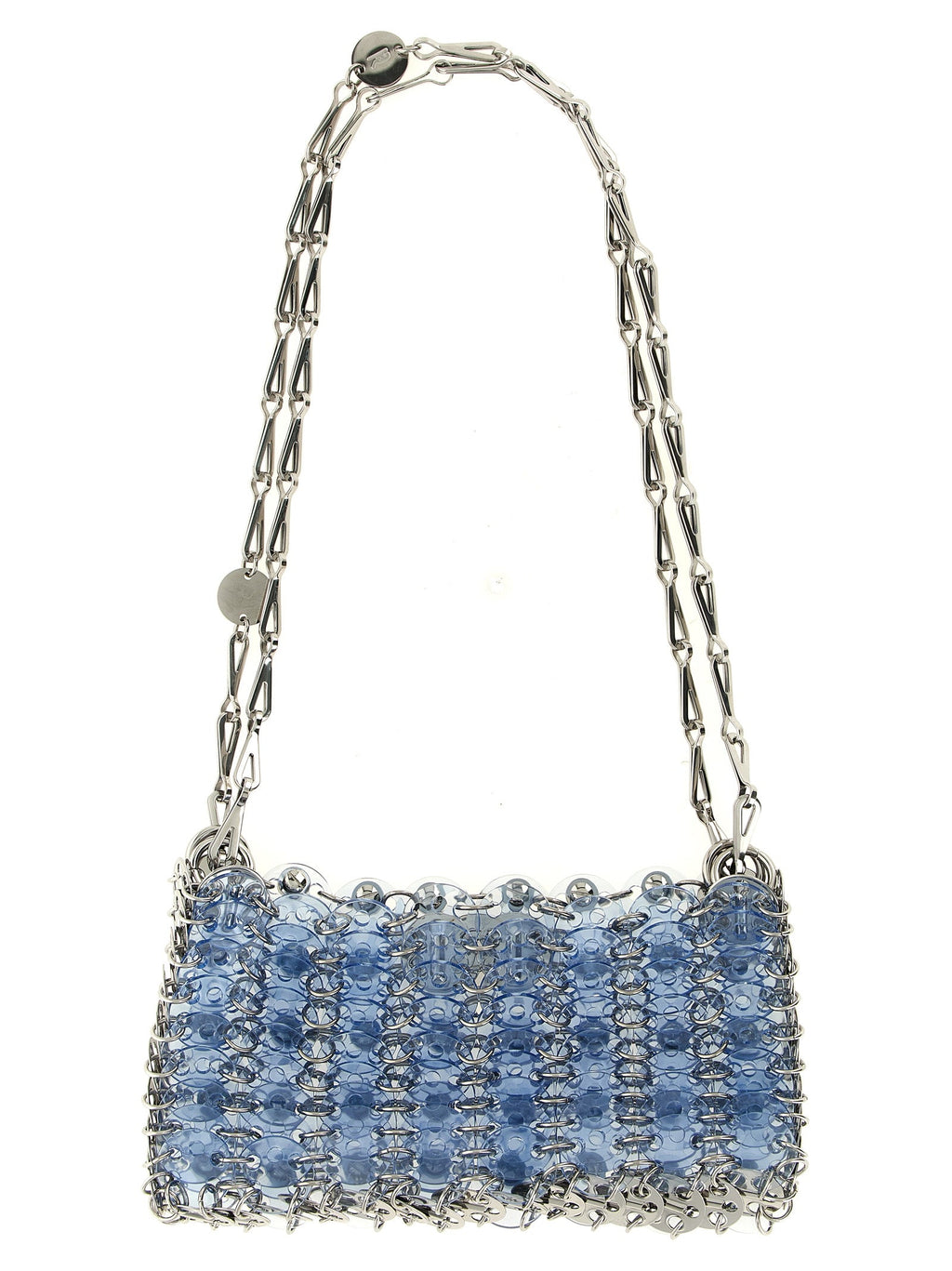 Schultertasche aus blauem Harz Paco Rabanne