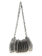 Schultertasche aus silbernem Edelstahl Paco Rabanne