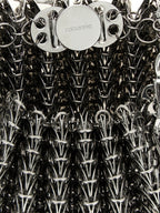 Schultertasche aus silbernem Edelstahl Paco Rabanne