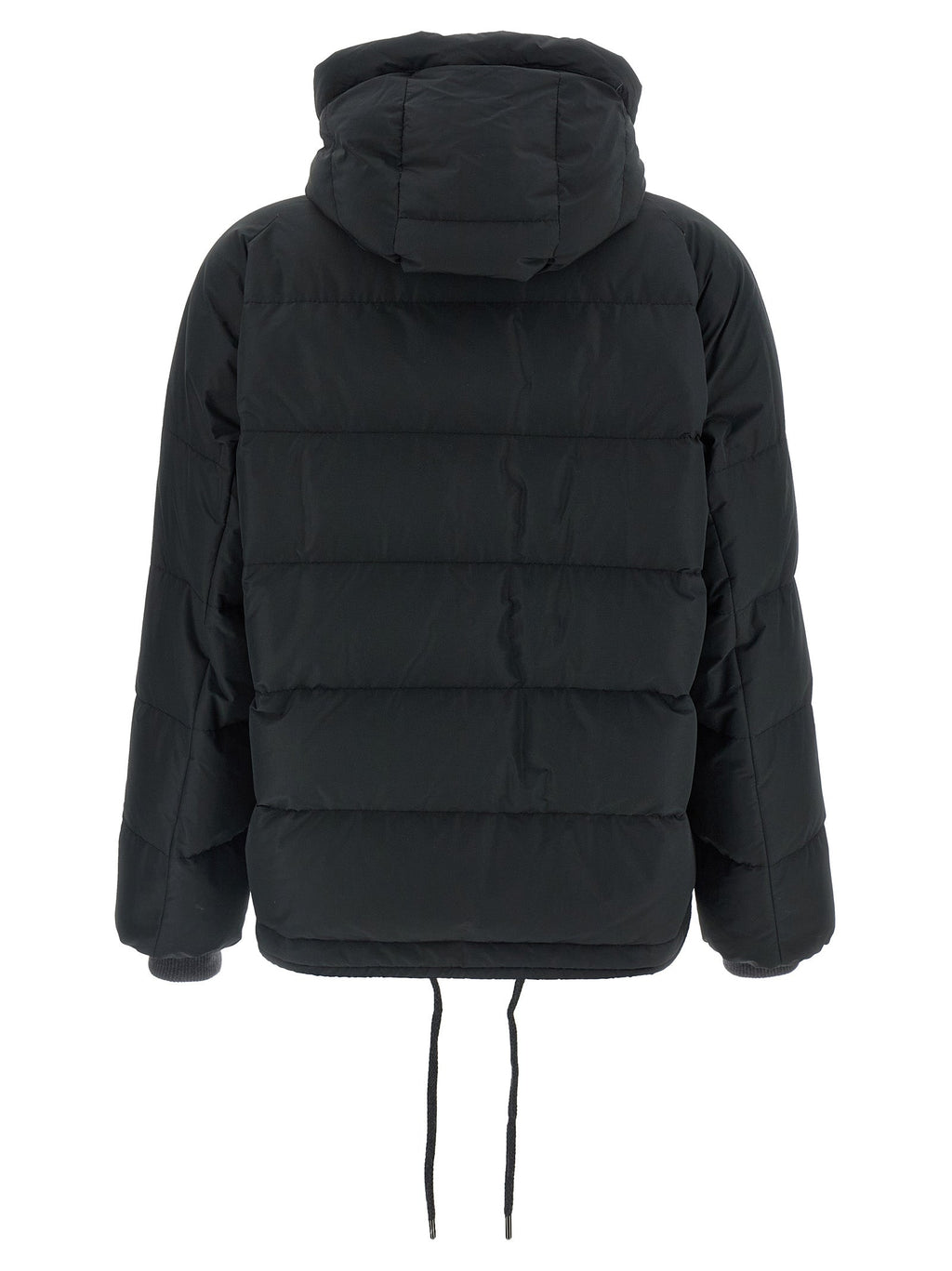Schwarze Baumwoll-Shell-Jacke Brunello Cucinelli