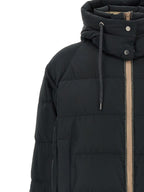 Schwarze Baumwoll-Shell-Jacke Brunello Cucinelli