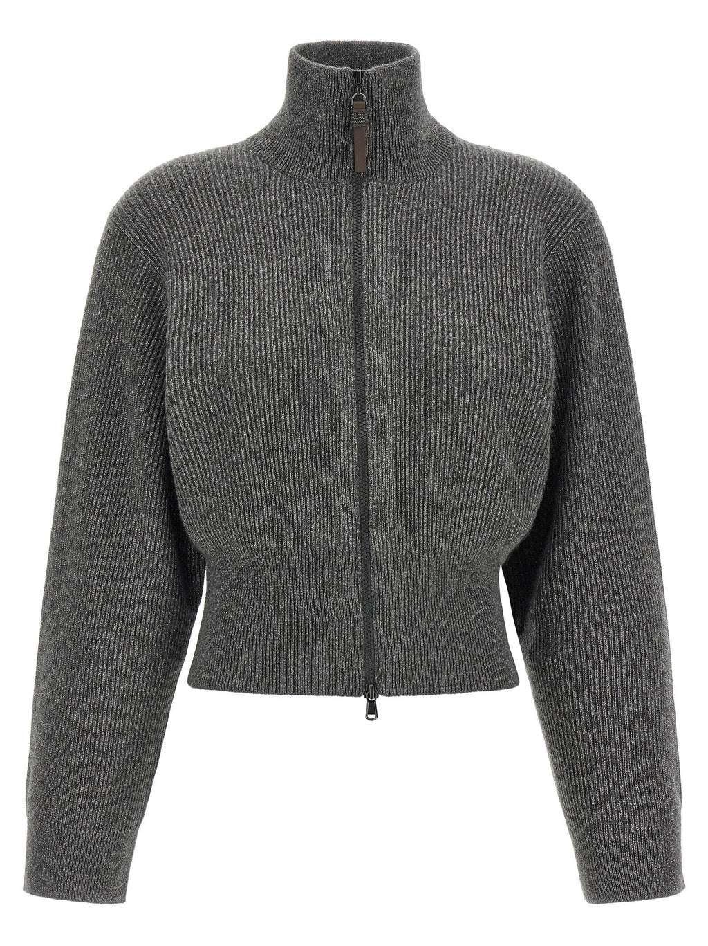 Grauer Kaschmir-Strickjacke Brunello Cucinelli