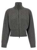 Grauer Kaschmir-Strickjacke Brunello Cucinelli