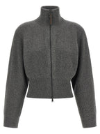Grauer Kaschmir-Strickjacke Brunello Cucinelli