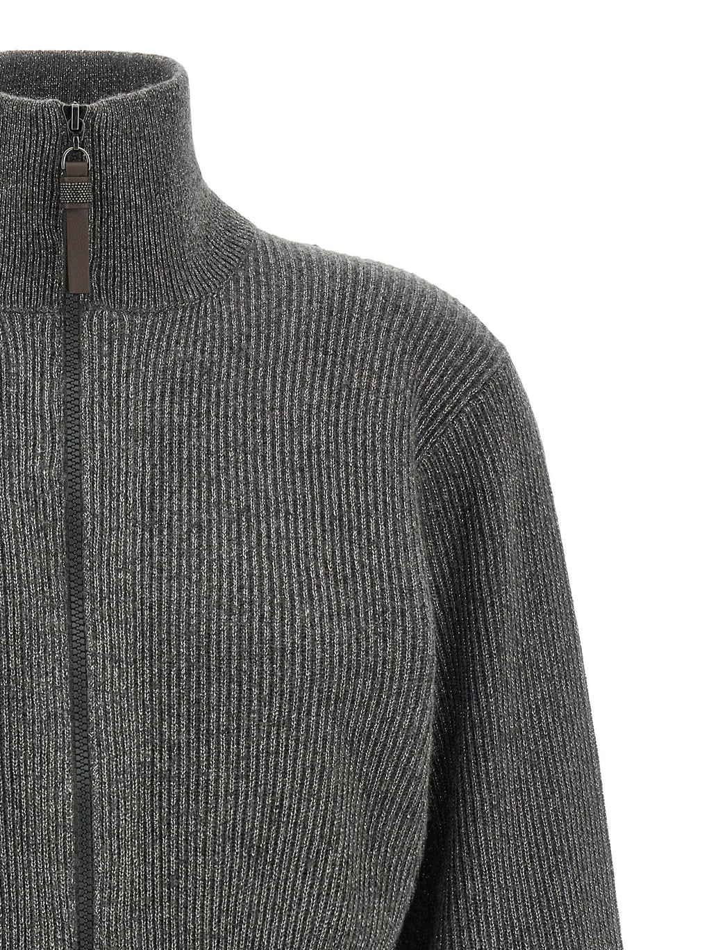 Grauer Kaschmir-Strickjacke Brunello Cucinelli
