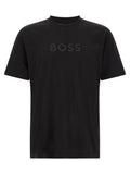 Schwarzes Baumwoll-T-Shirt Hugo Boss