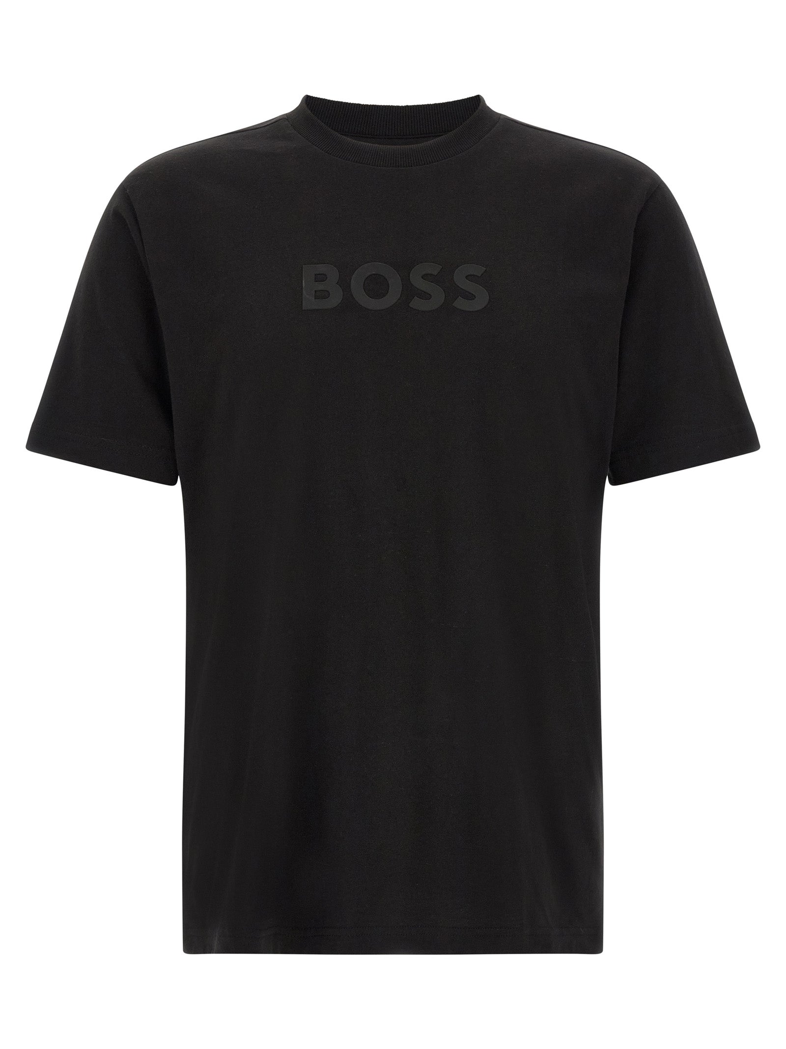 Schwarzes Baumwoll-T-Shirt Hugo Boss